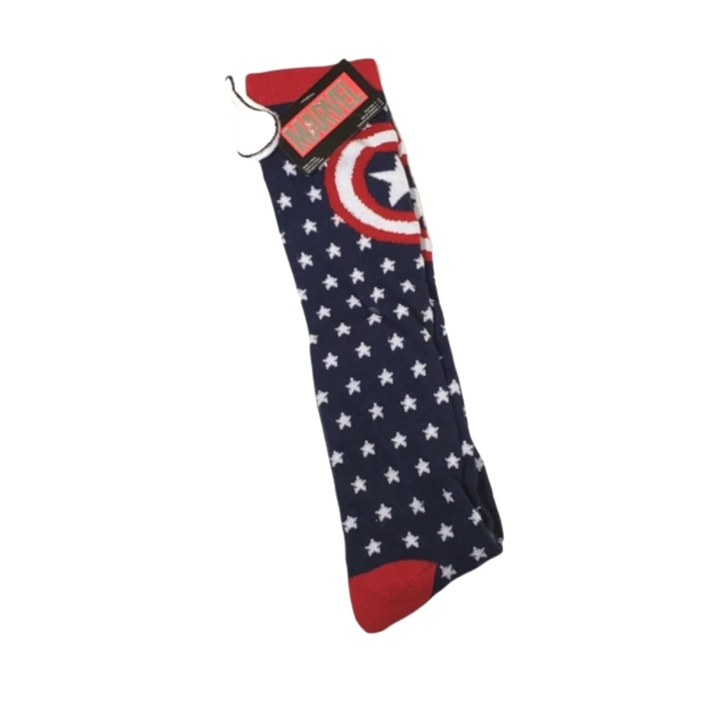 Marvel Captain America Knee High Socks Women's 4-10 Running 5K Marathon NWT